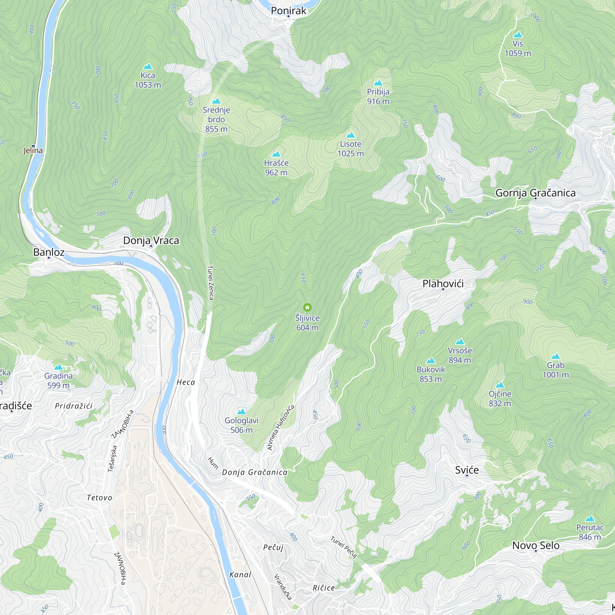 Šljivice map