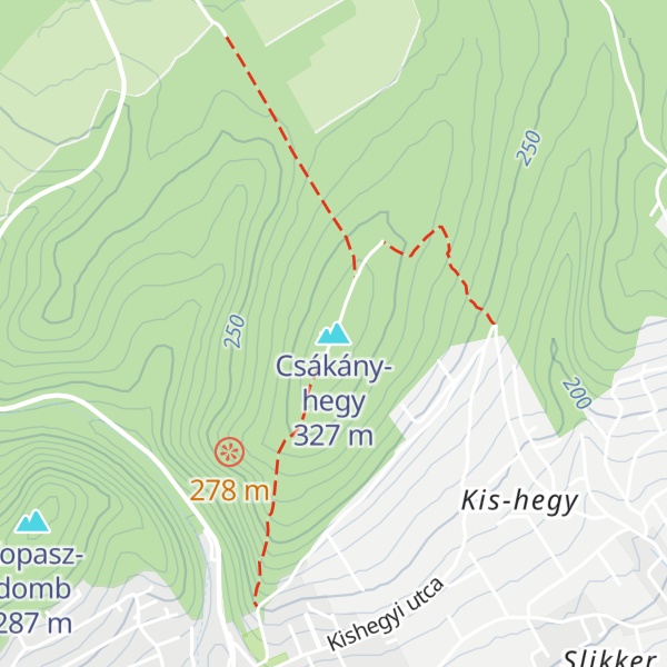 Map of Csákány-hegy
