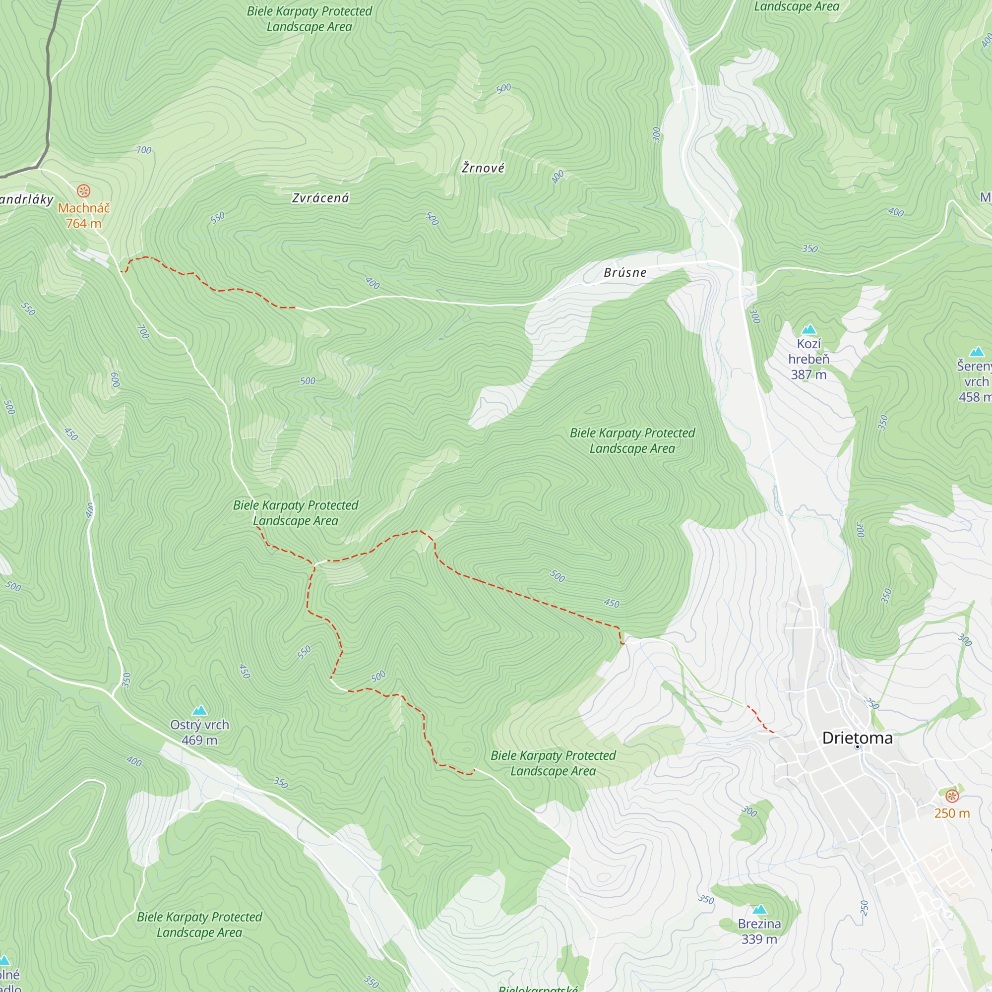 Útulňa Žľab map