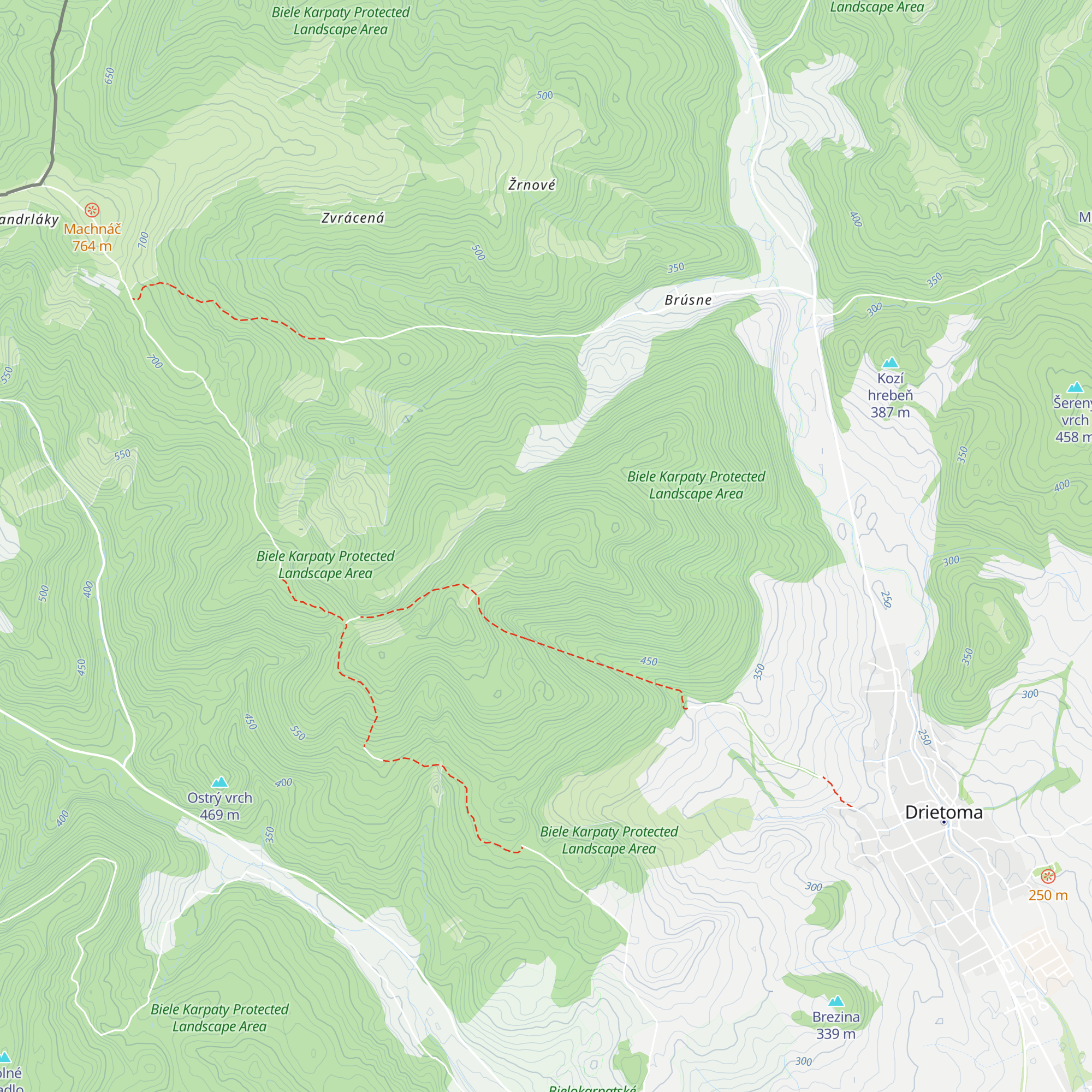 Útulňa Žľab map