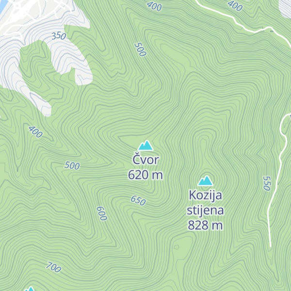 Map of Čvor