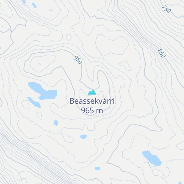 Map of Beassekvárri