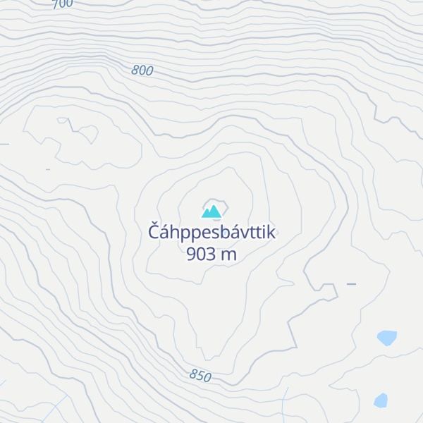 Map of Čáhppesbávttik