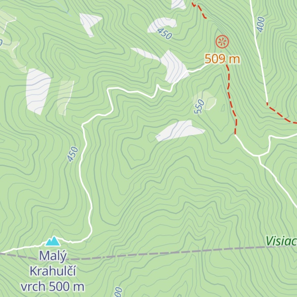 Map of Krahulčie vrchy