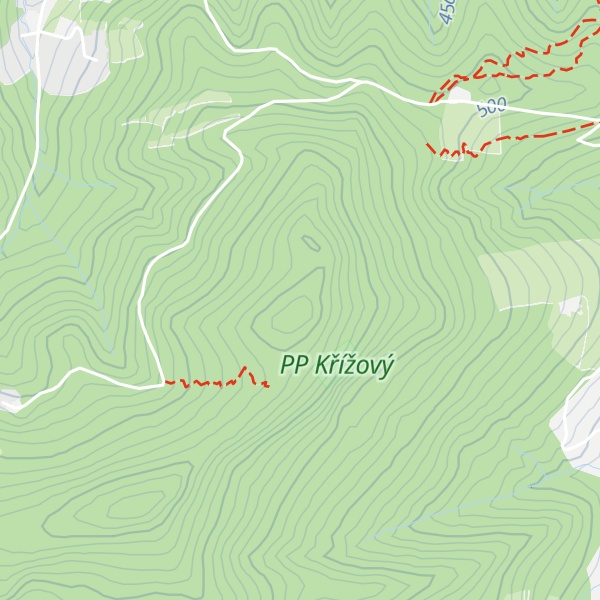 Map of Křížový