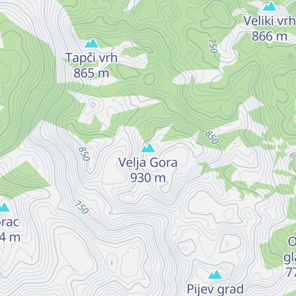 Map of Velja Gora