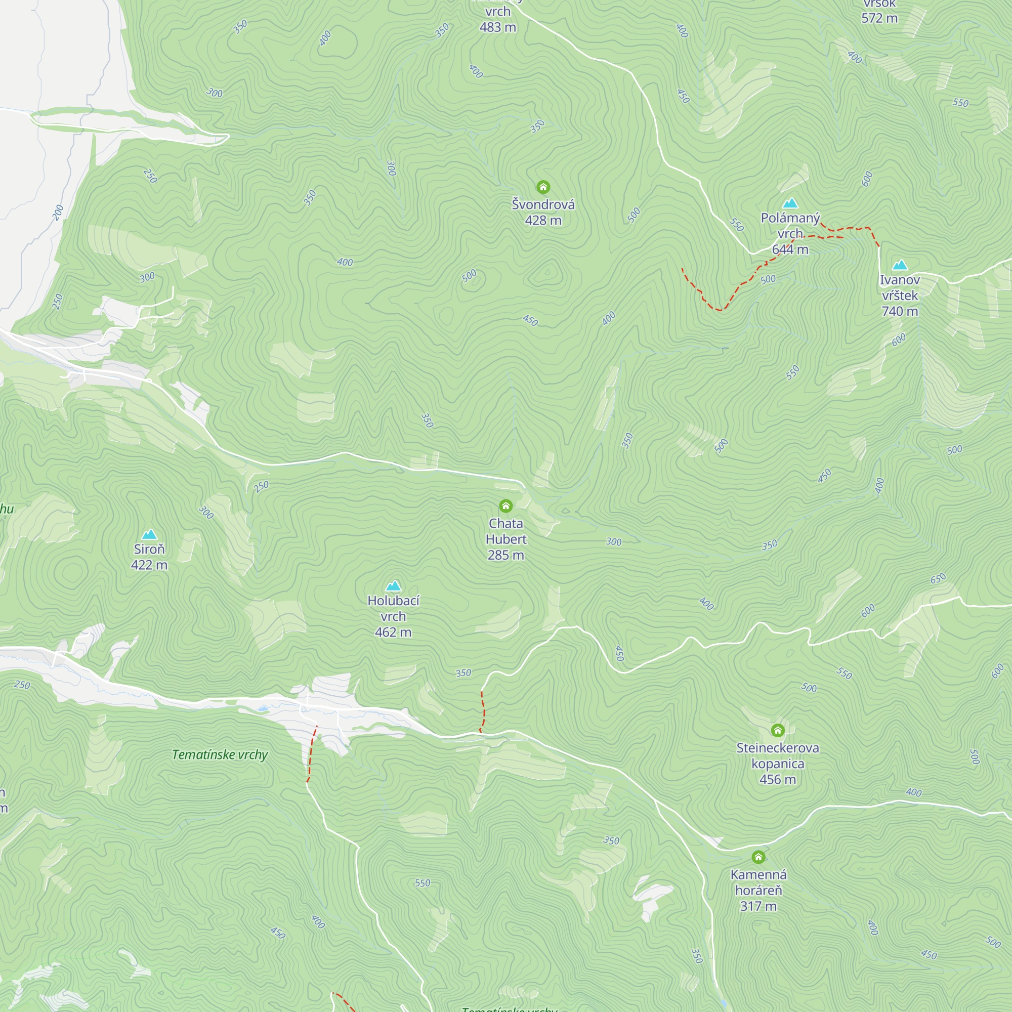 Chata Hubert map