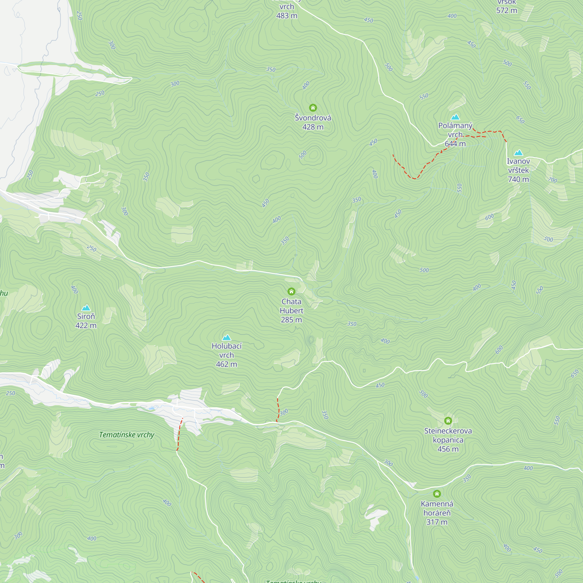 Chata Hubert map