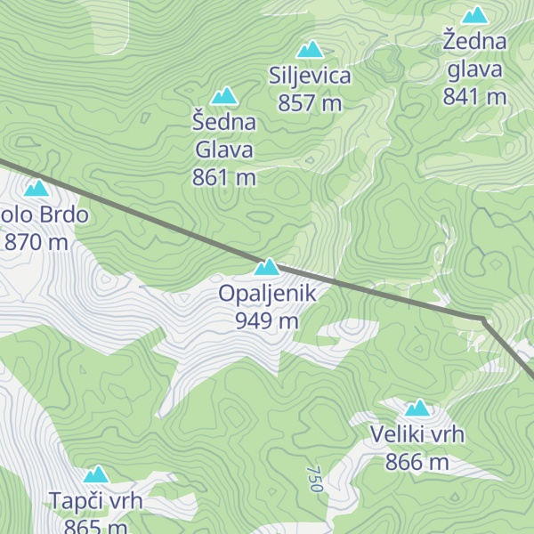 Map of Opaljenik