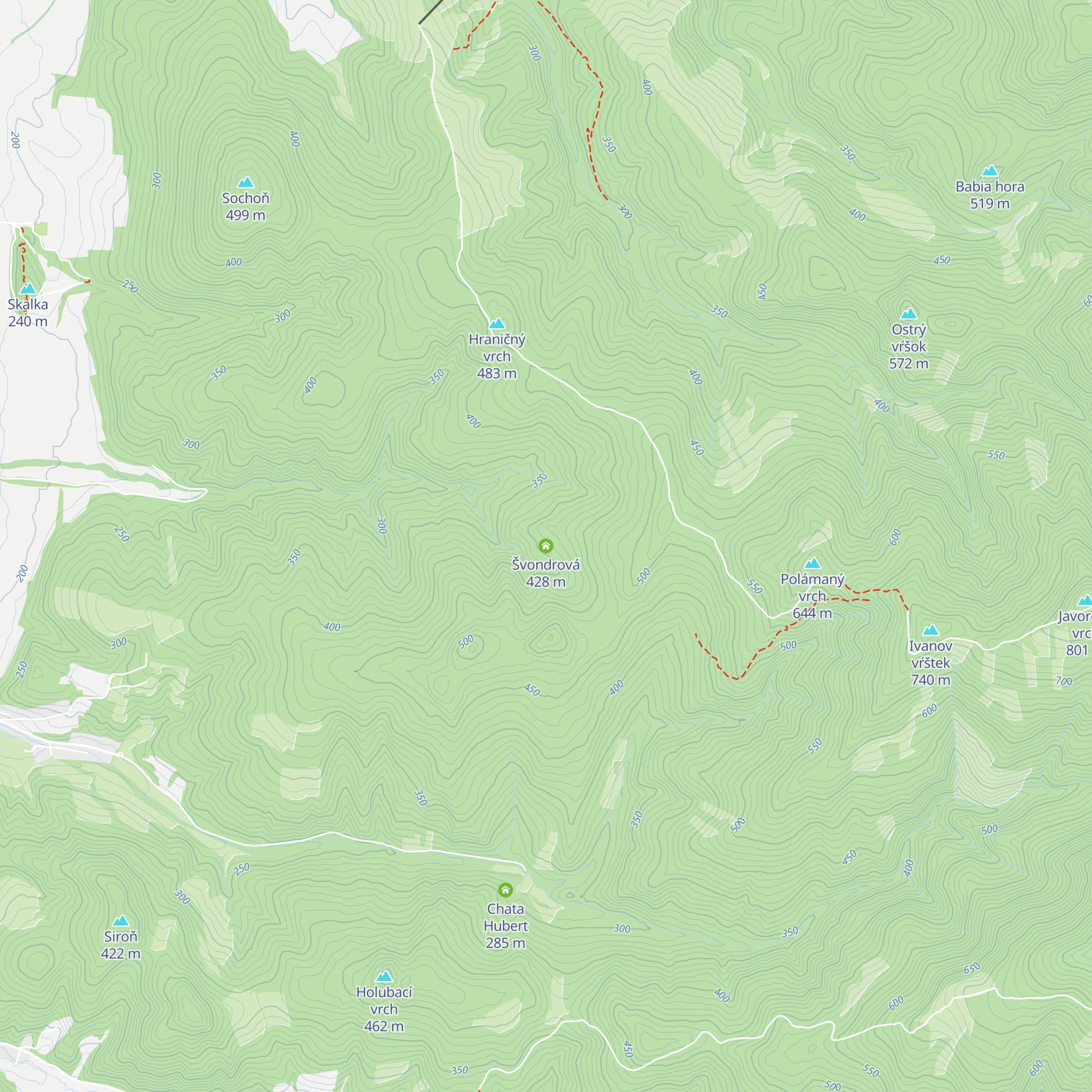 Švondrová map