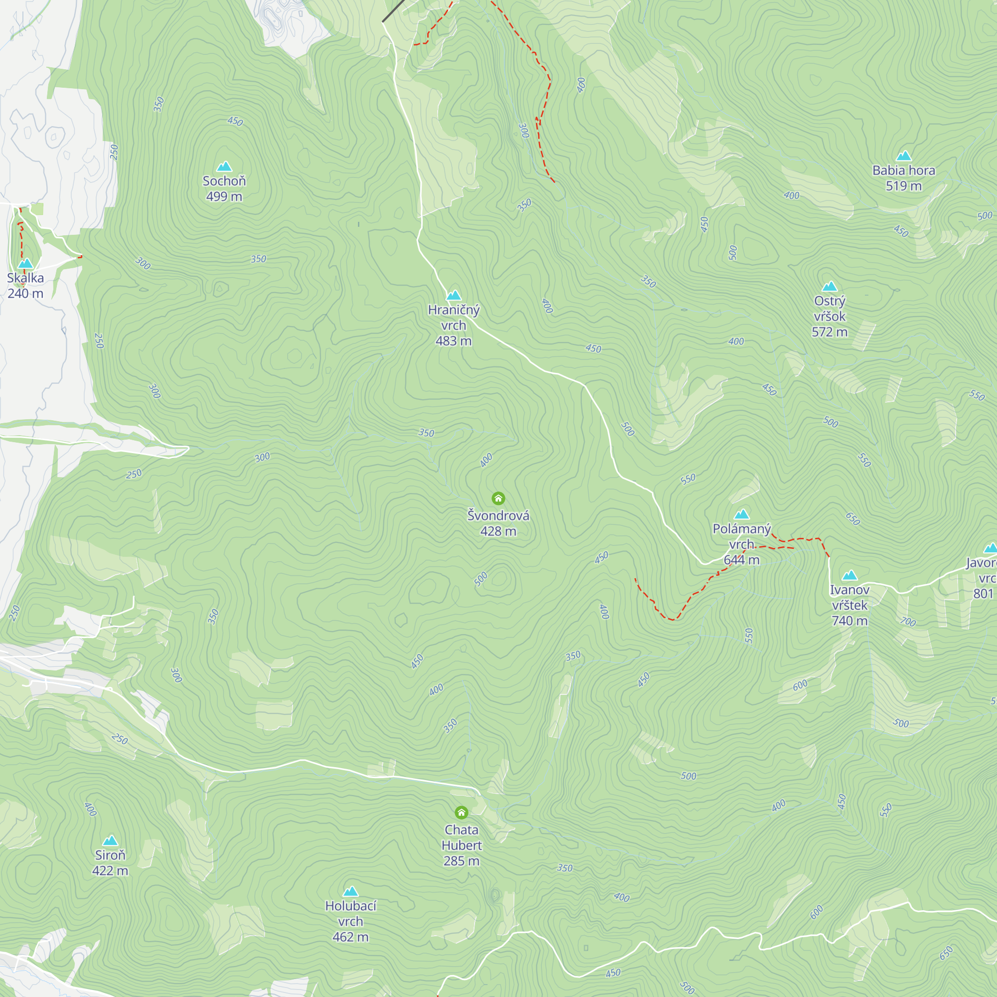 Švondrová map
