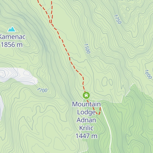 Map of Bijele Vode Katun