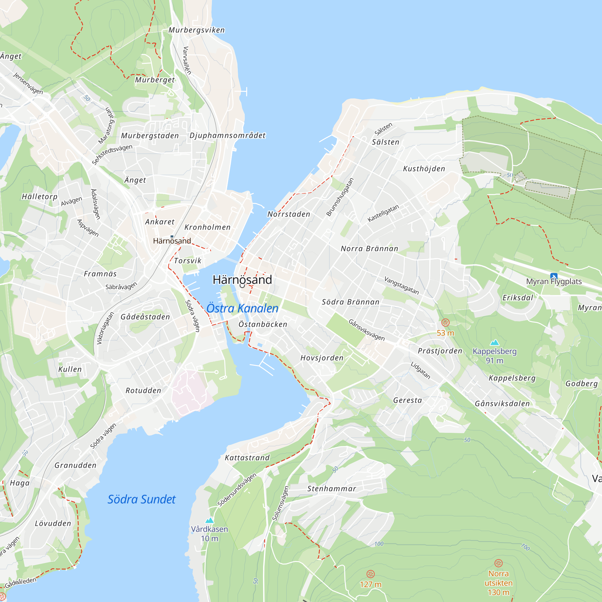 Servicecenter med kommunreception map