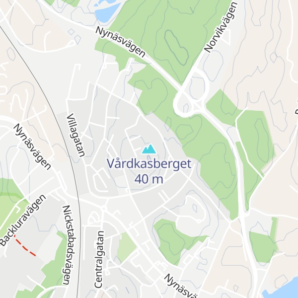 Map of Vårdkasberget