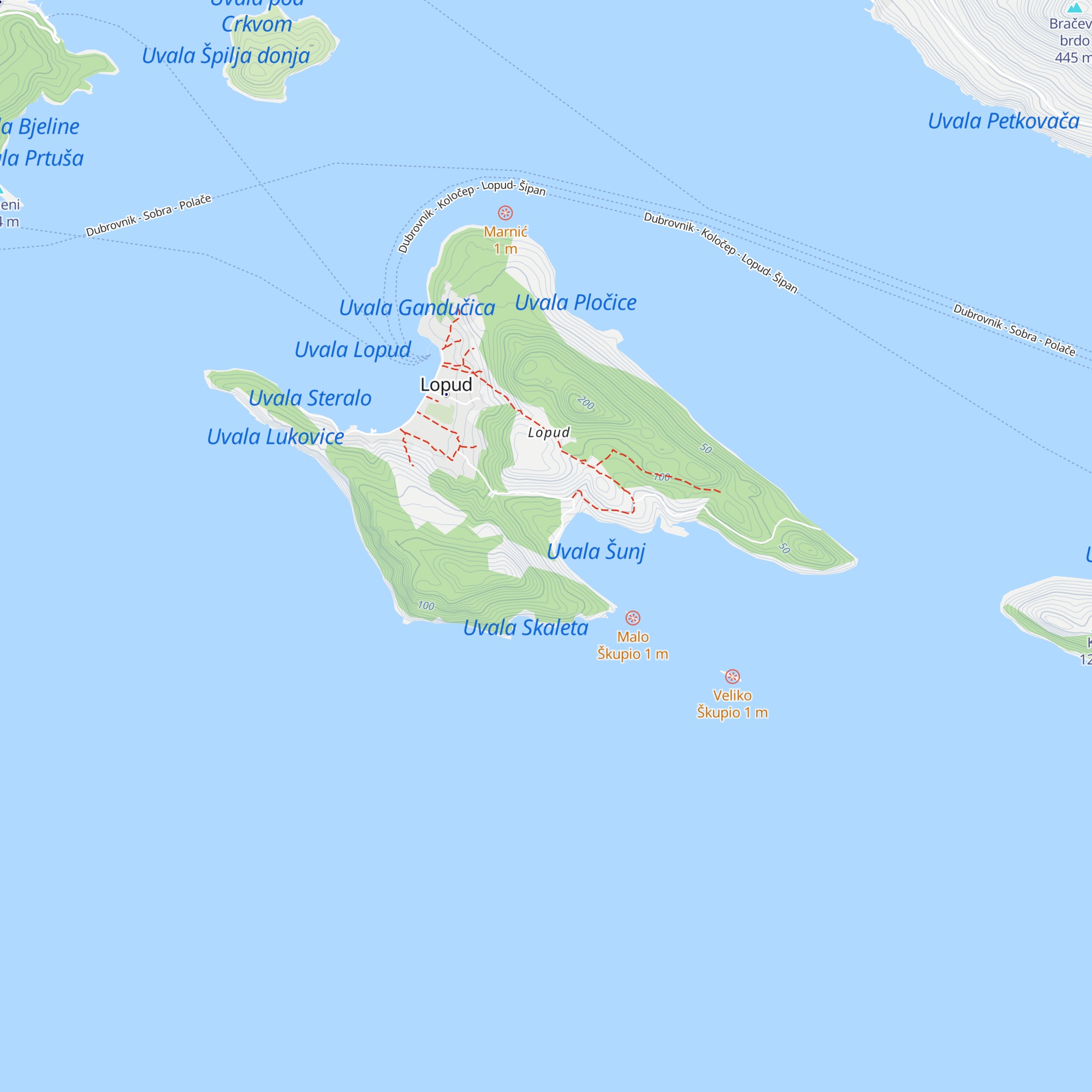 Rajski kutak Bindo map