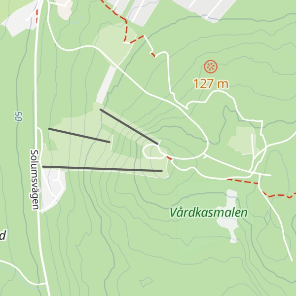 Map of Vårdkasberget