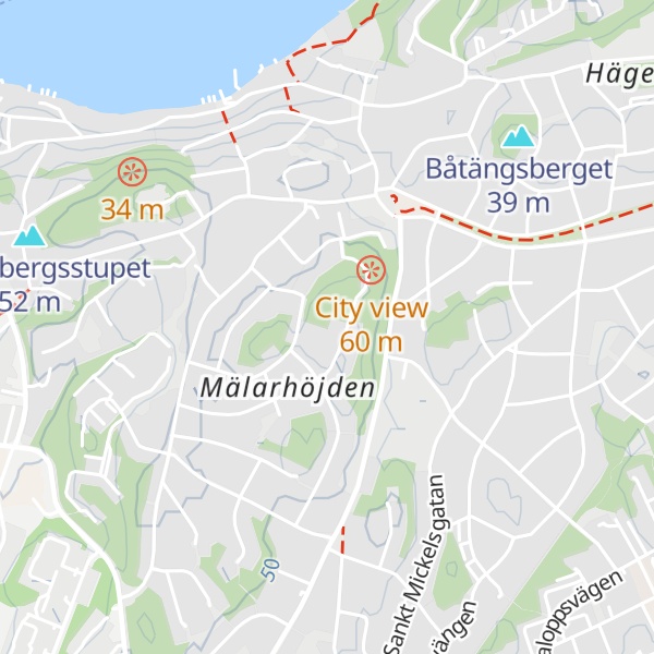 Map of Mälarhöjdskrönet