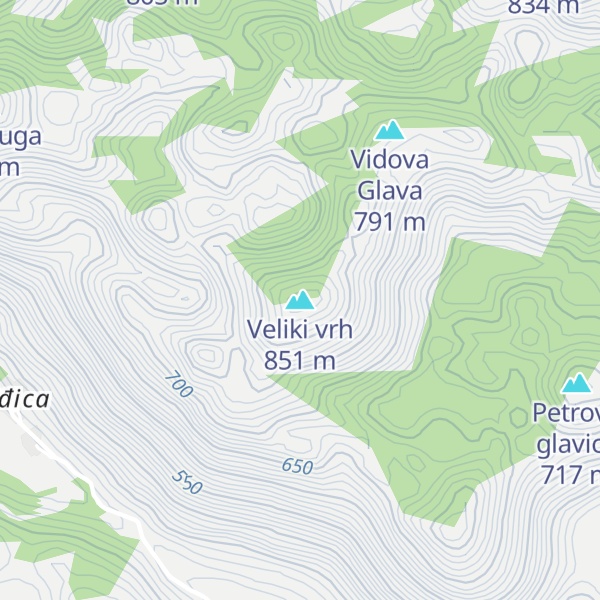 Map of Veliki vrh