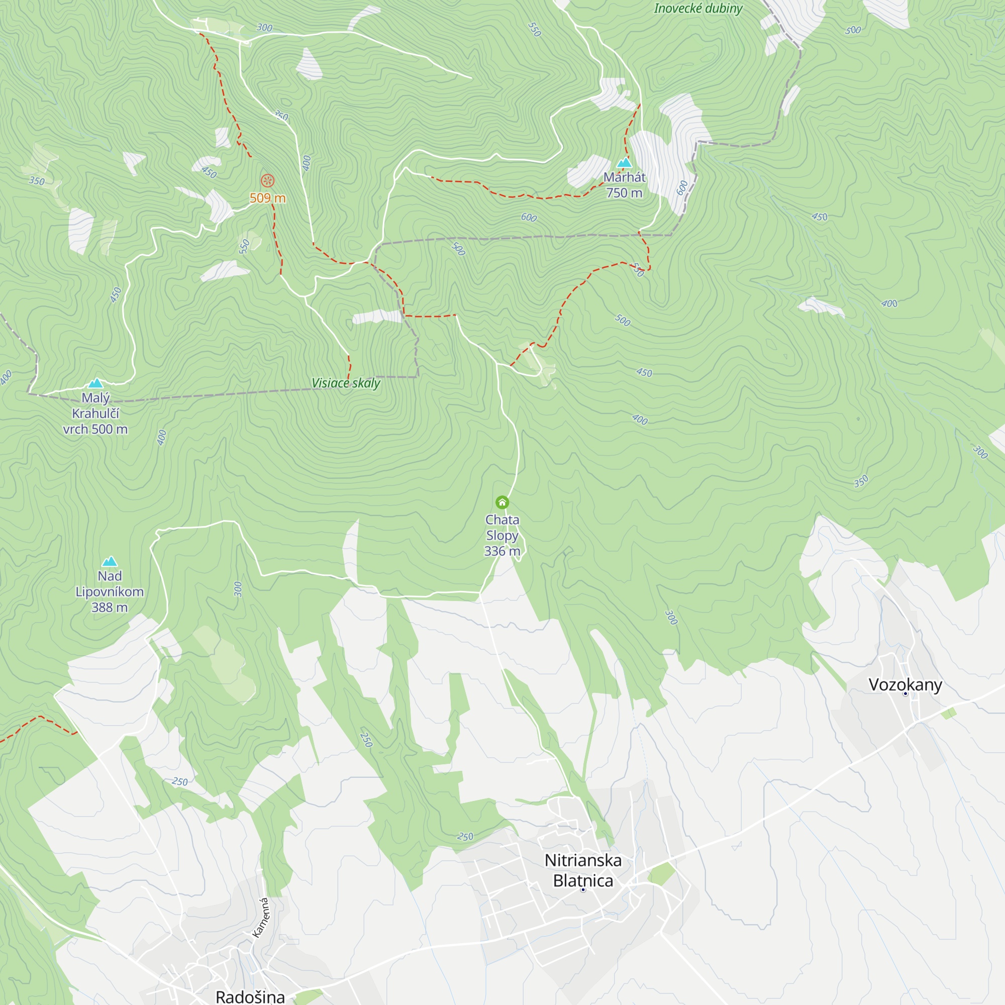 Chata Slopy map