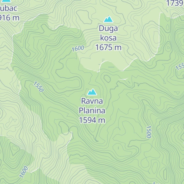 Map of Ravna Planina