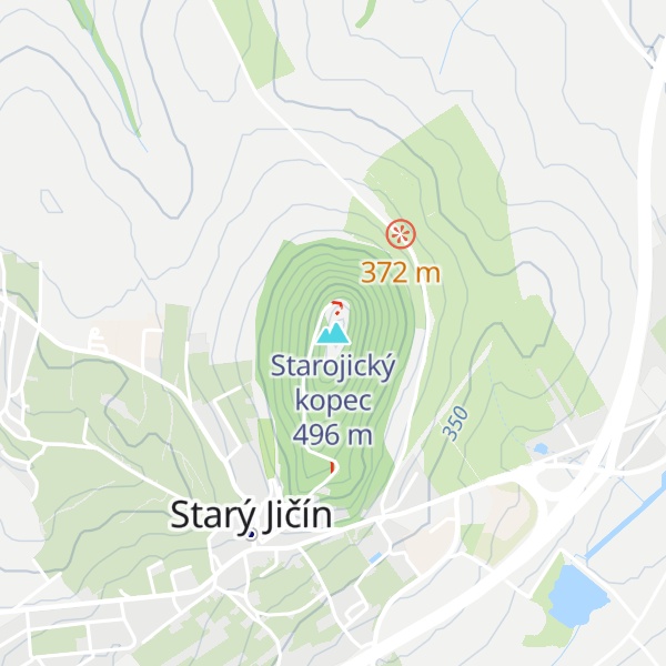 Map of Starojický kopec