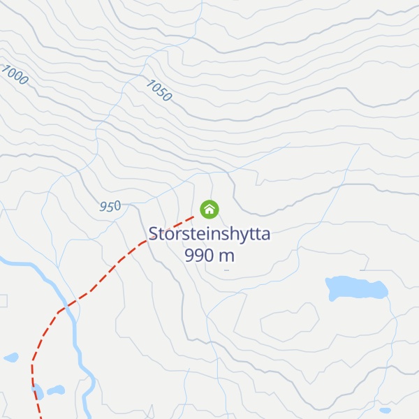 Map of Storsteinshytta
