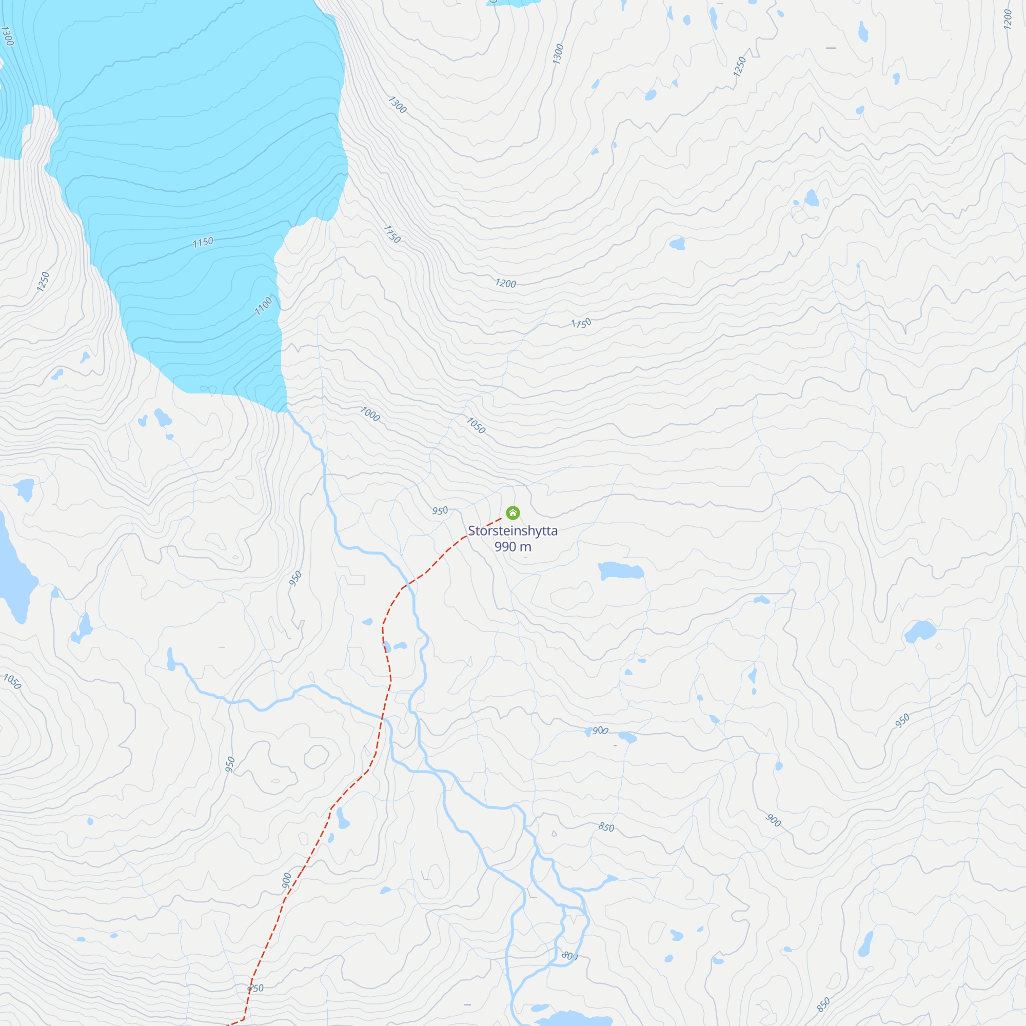Storsteinshytta map