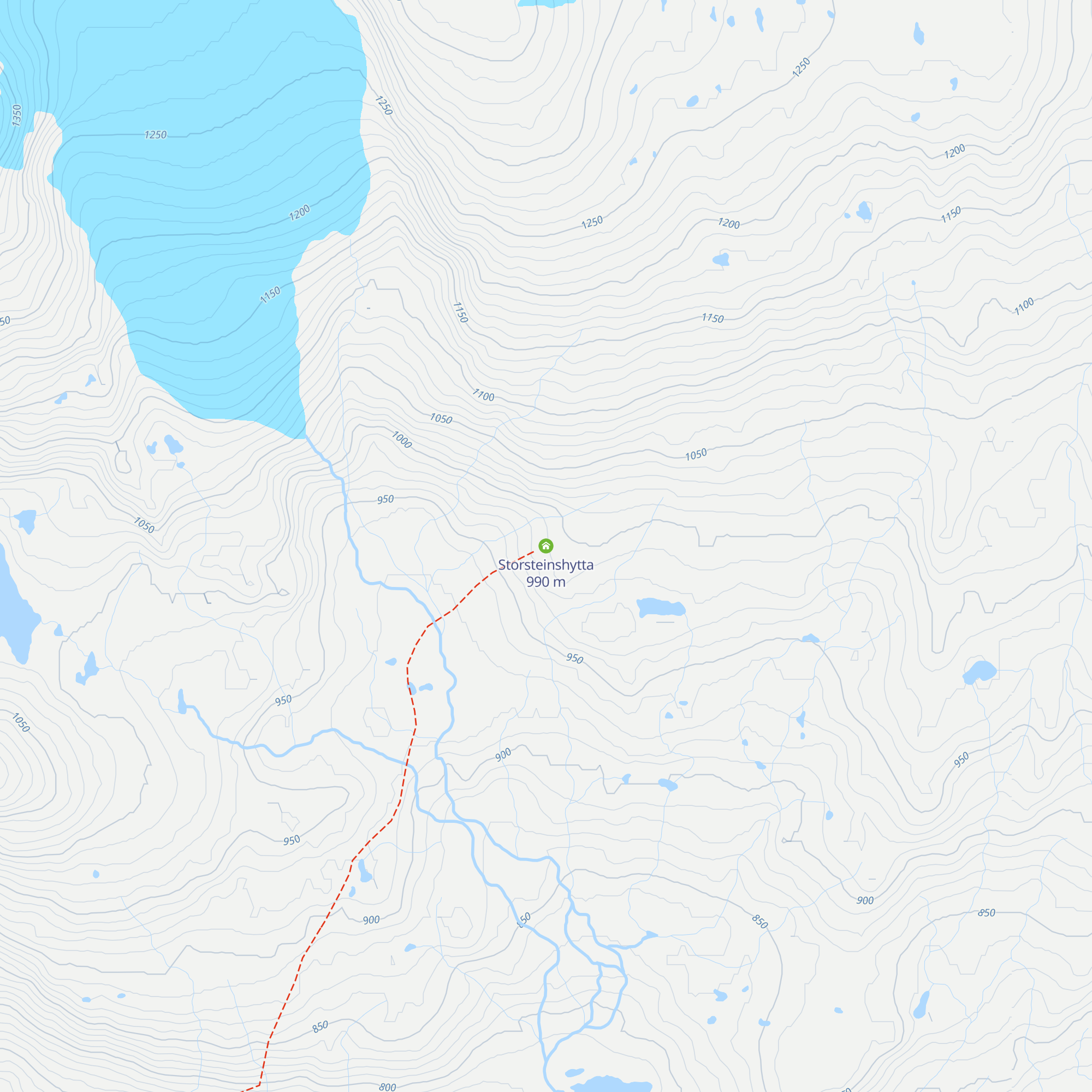 Storsteinshytta map