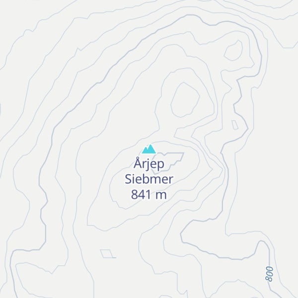 Map of Årjep Siebmer