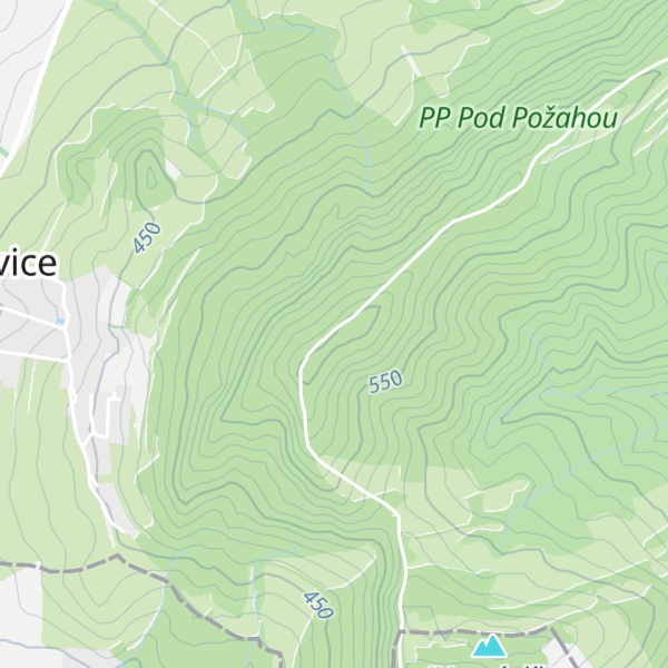 Map of Petřkovická hora