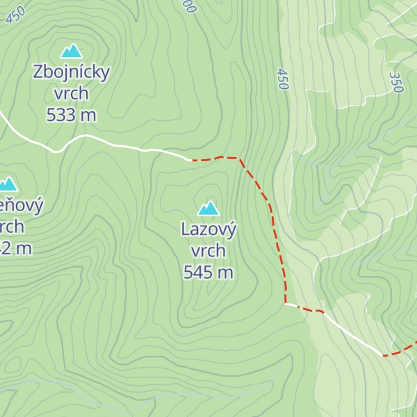 Map of Lazový vrch