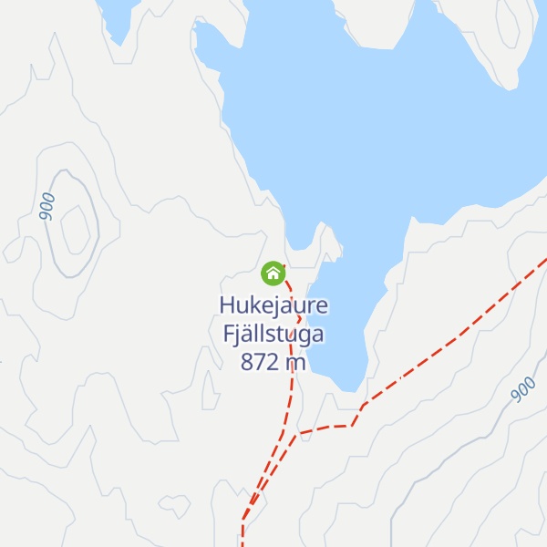 Map of Hukejaure Fjällstuga