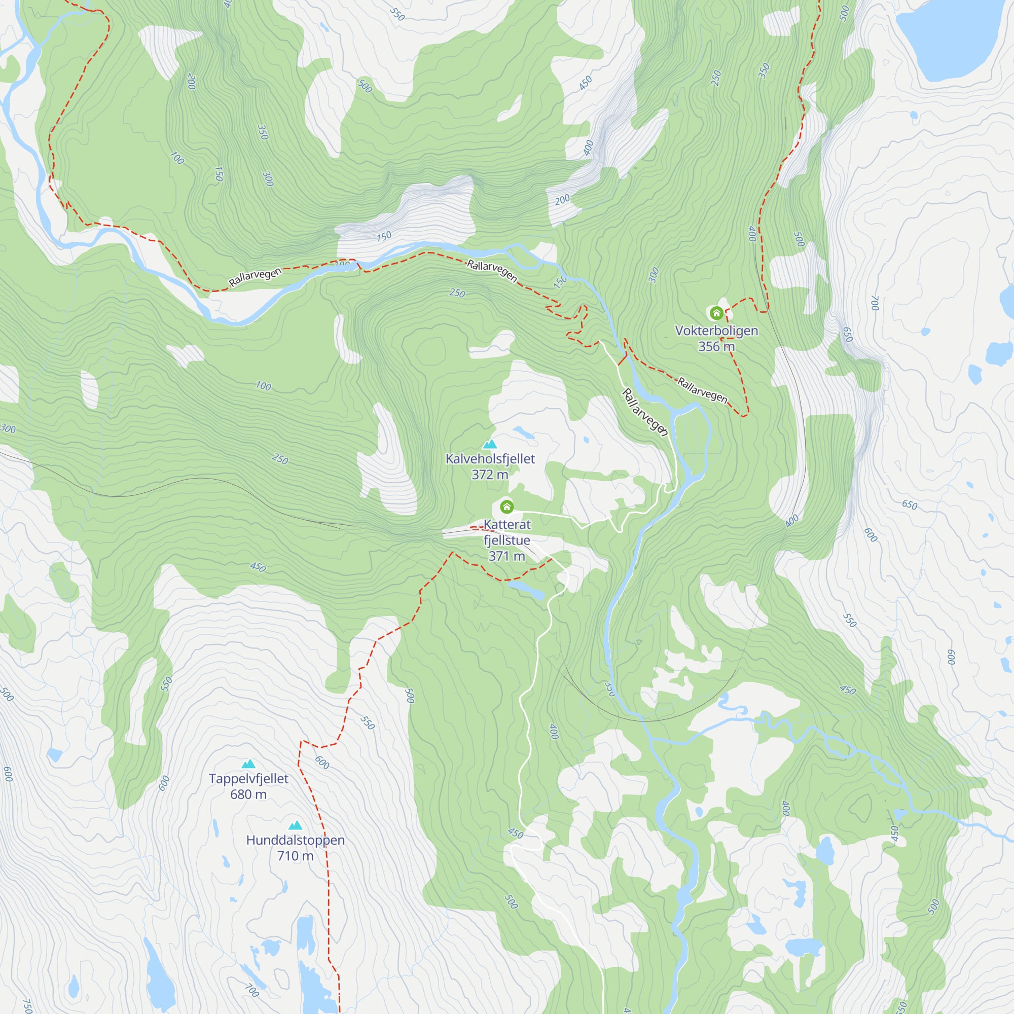Katterat fjellstue map