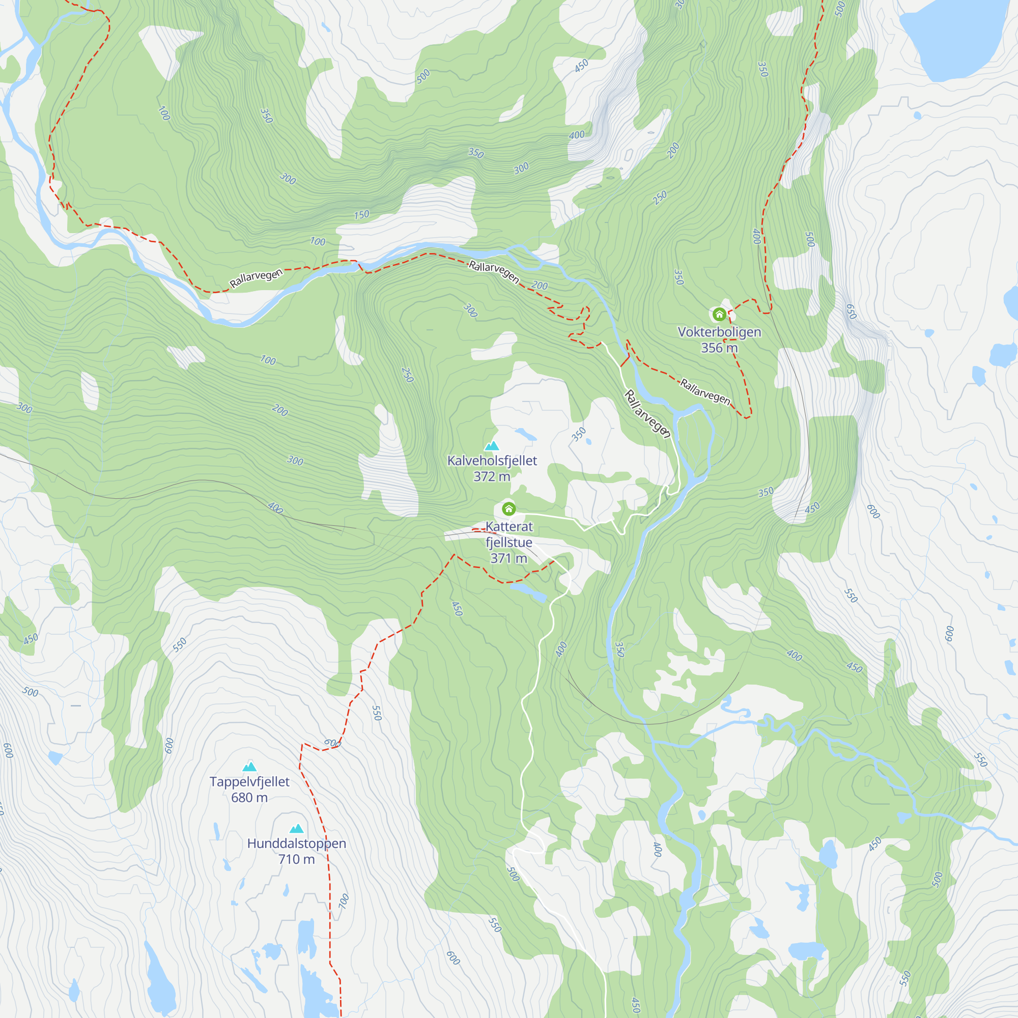 Katterat fjellstue map