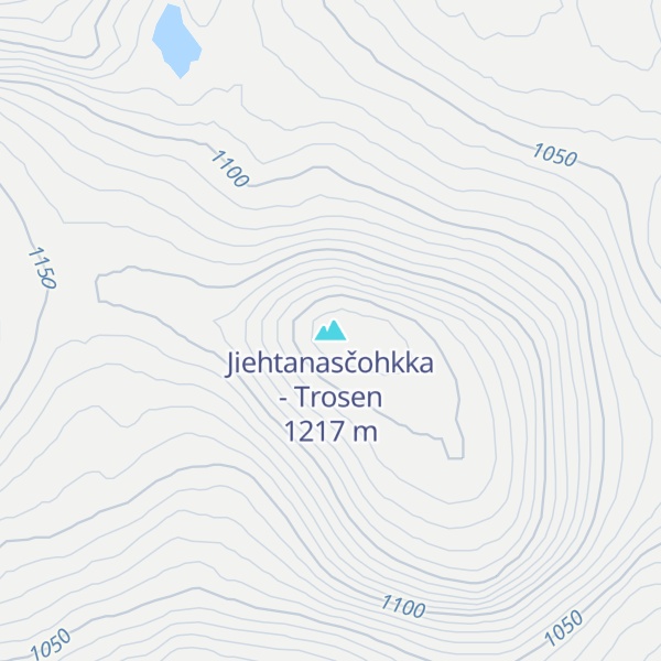 Map of Jiehtanasčohkka - Trosen