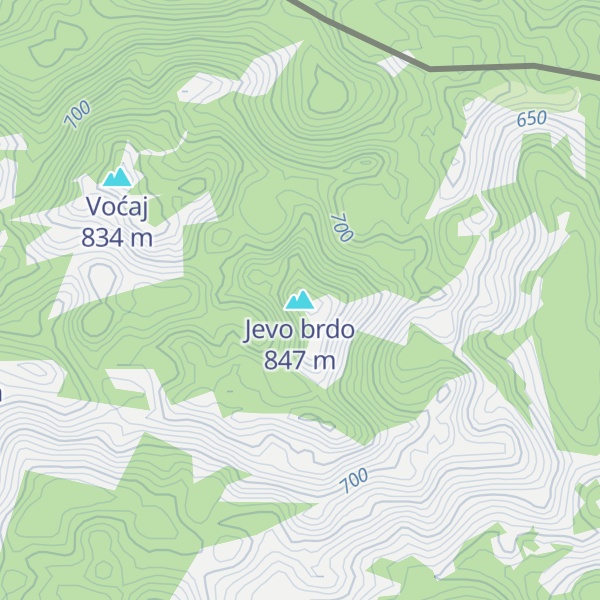 Map of Jevo brdo