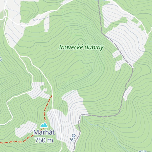 Map of Bielený vrch