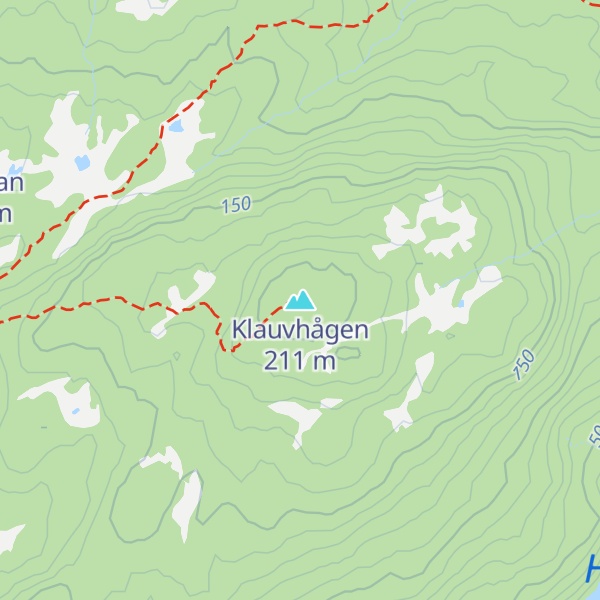 Map of Klauvhågen