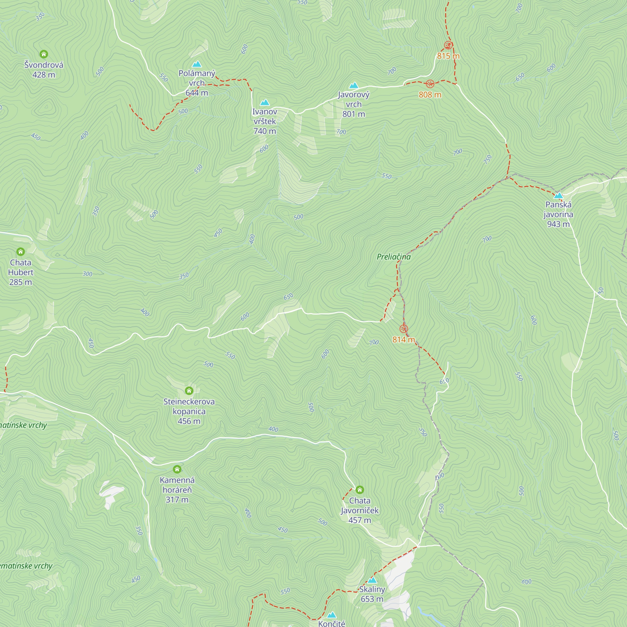 Útulňa Medvedica map