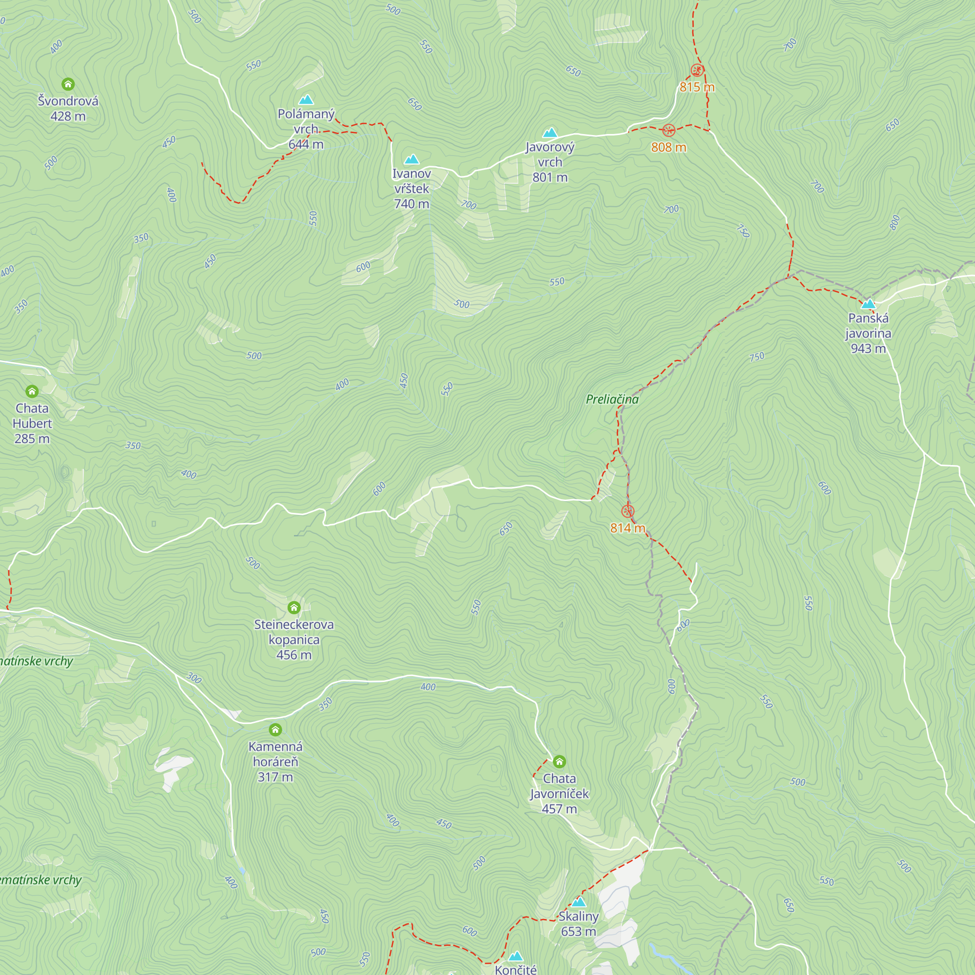 Útulňa Medvedica map