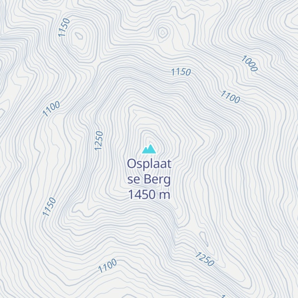 Map of Osplaat se Berg