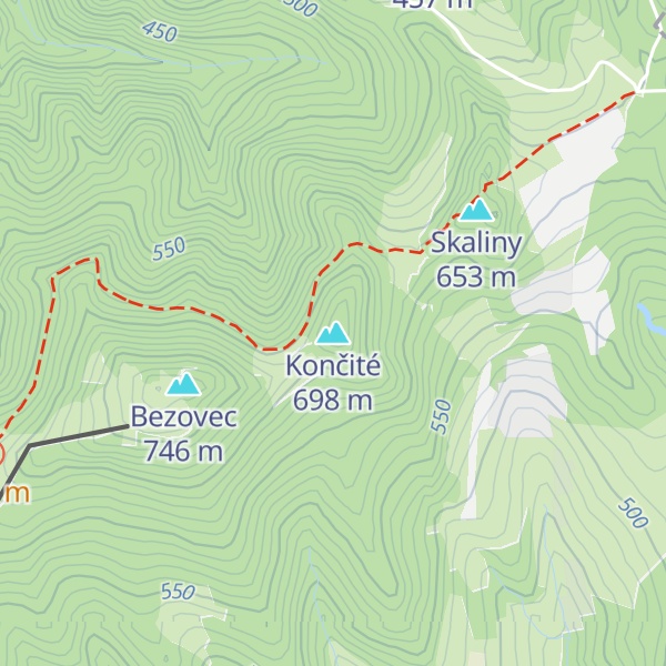 Map of Končité