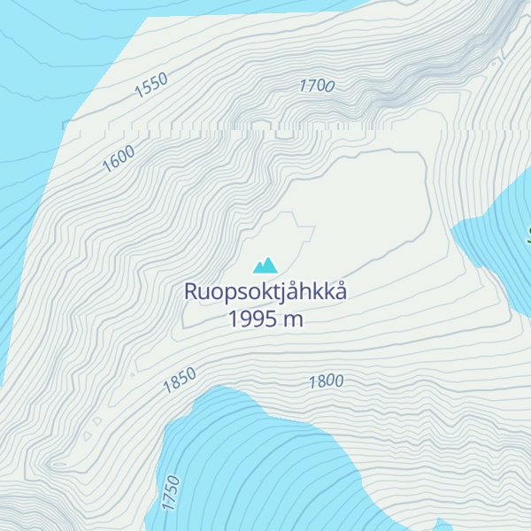 Map of Ruopsoktjåhkkå