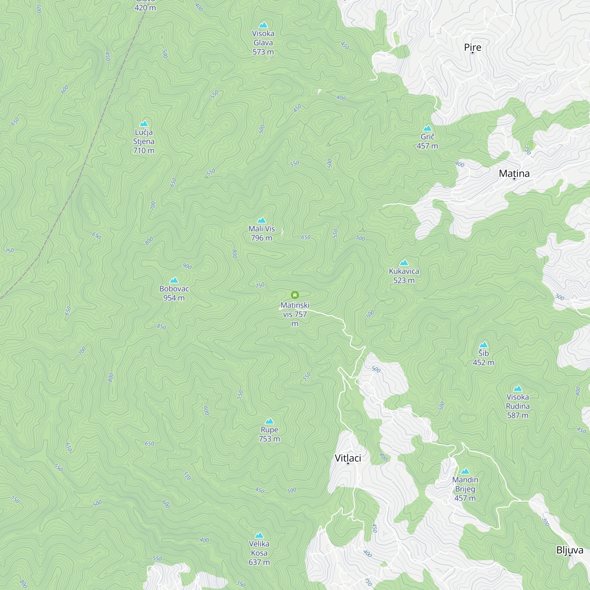 Matinski vis map