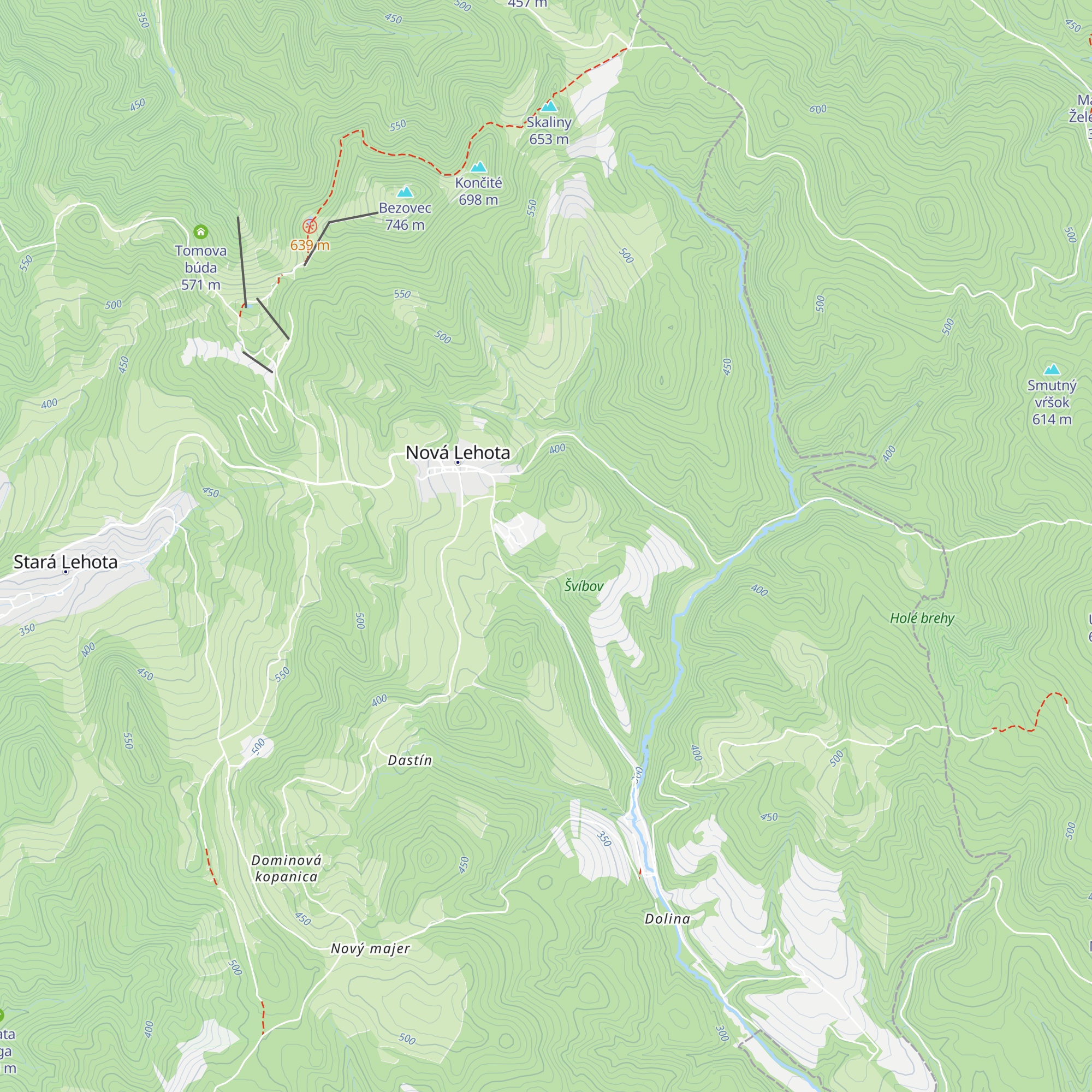 Chata Poľovného združenia Bezovec map