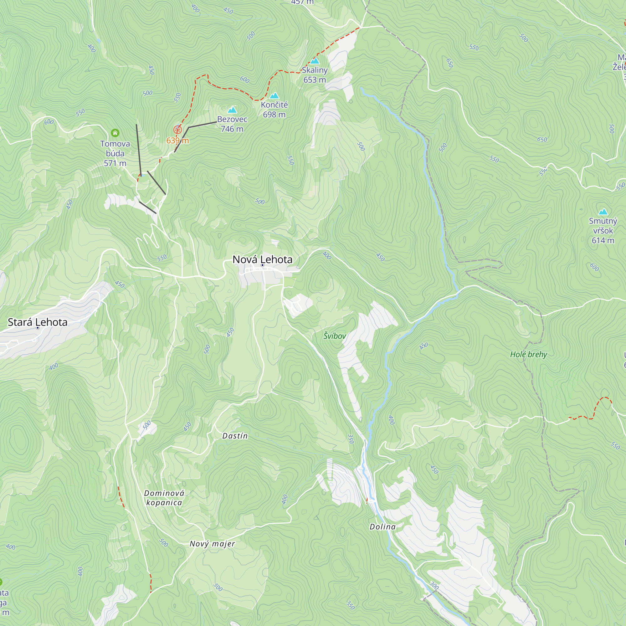 Chata Poľovného združenia Bezovec map