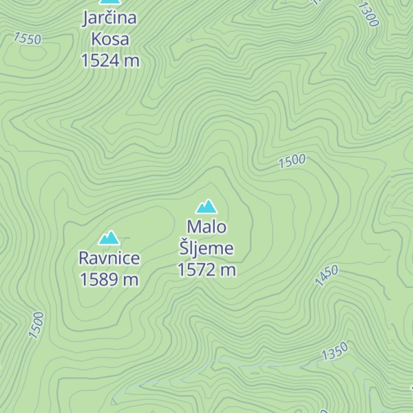 Map of Malo Šljeme