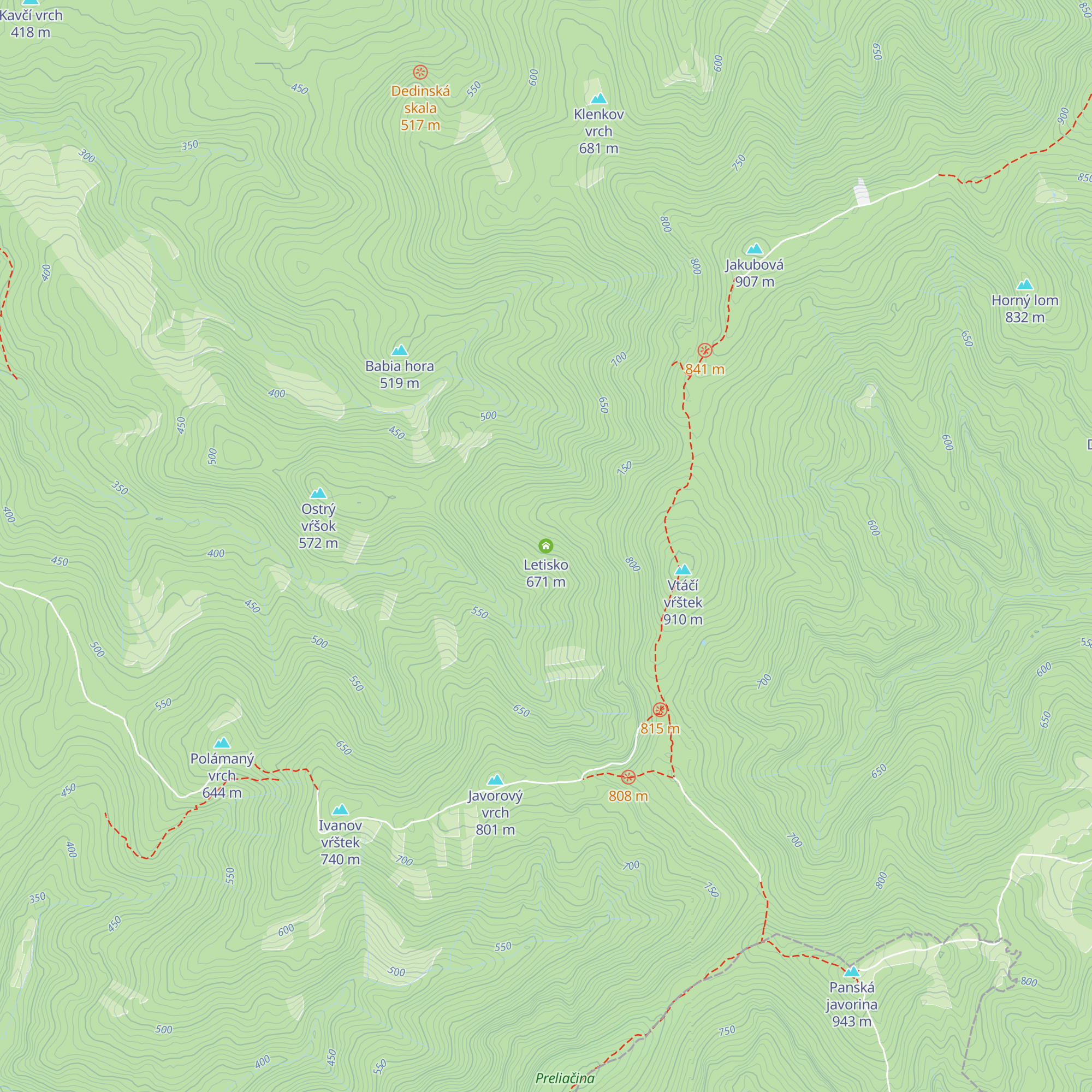 Letisko map