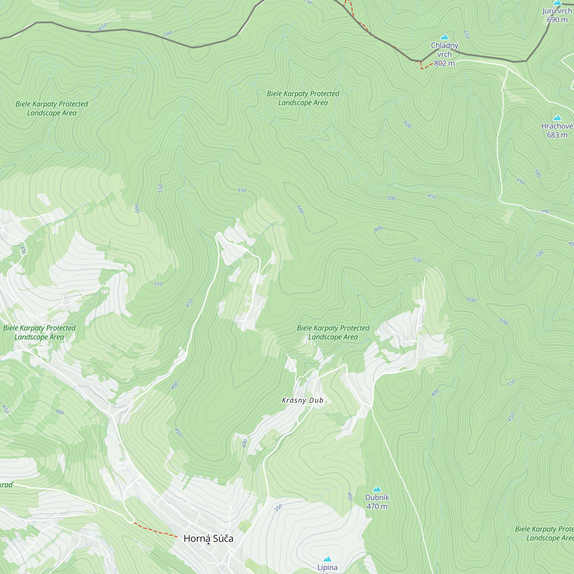Chata Poniklec map