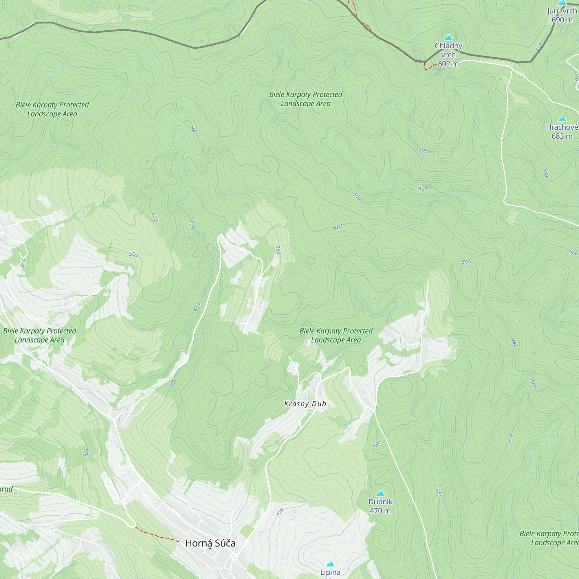 Chata Poniklec map